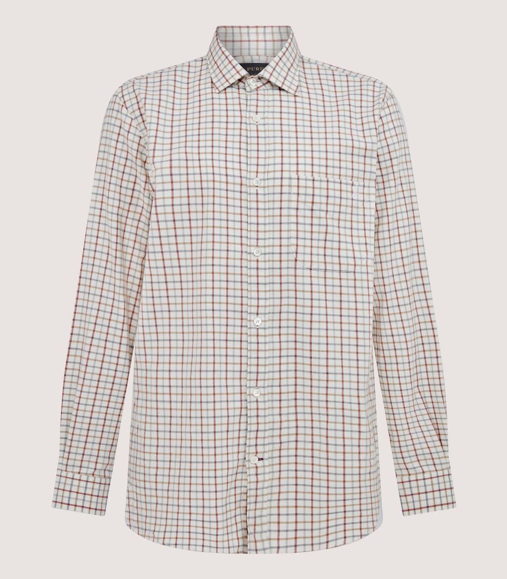 Men's Tattersall Sporting Shirt in Audley Red