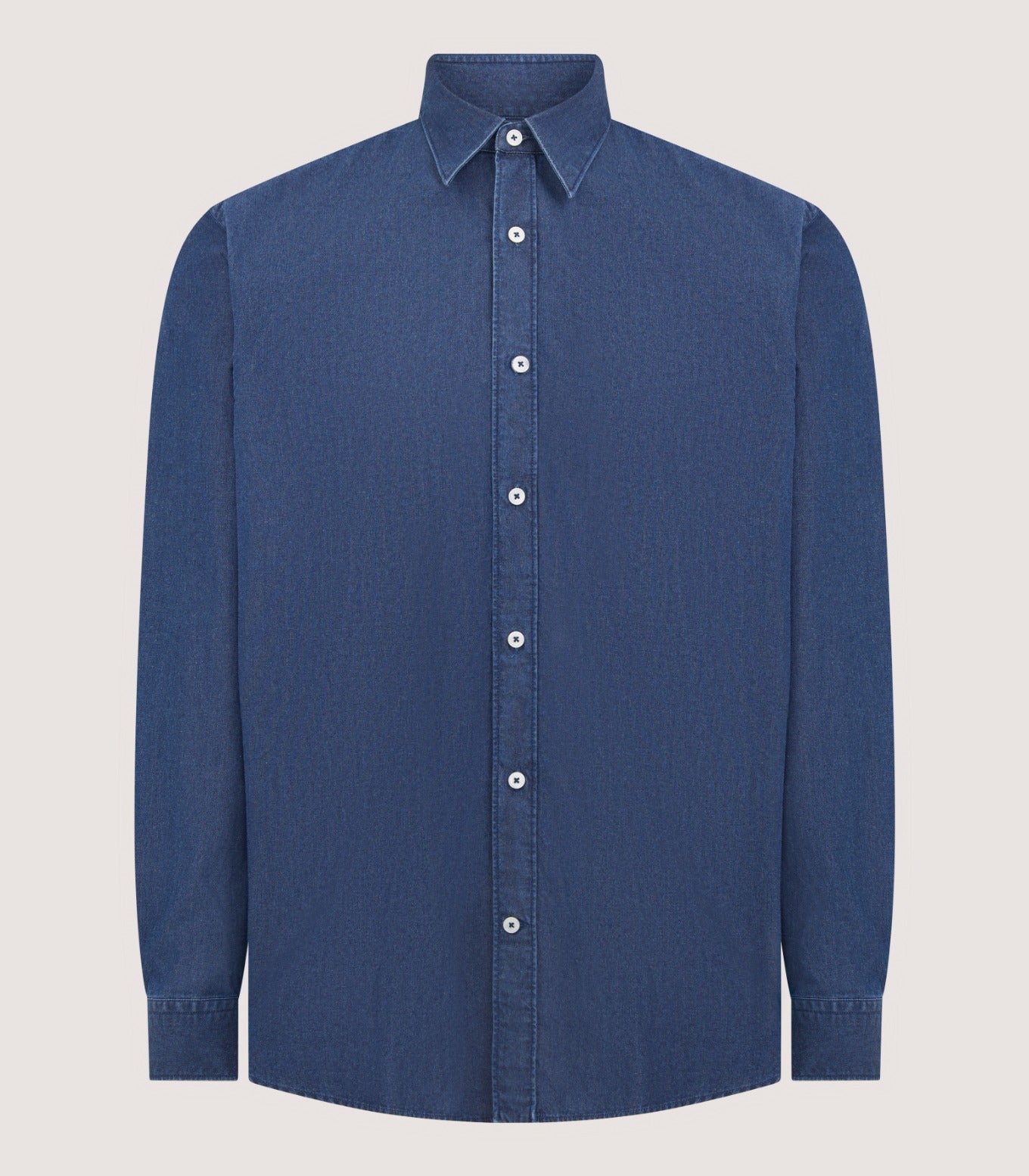 Men's Chambray Shirt in Denim Blue