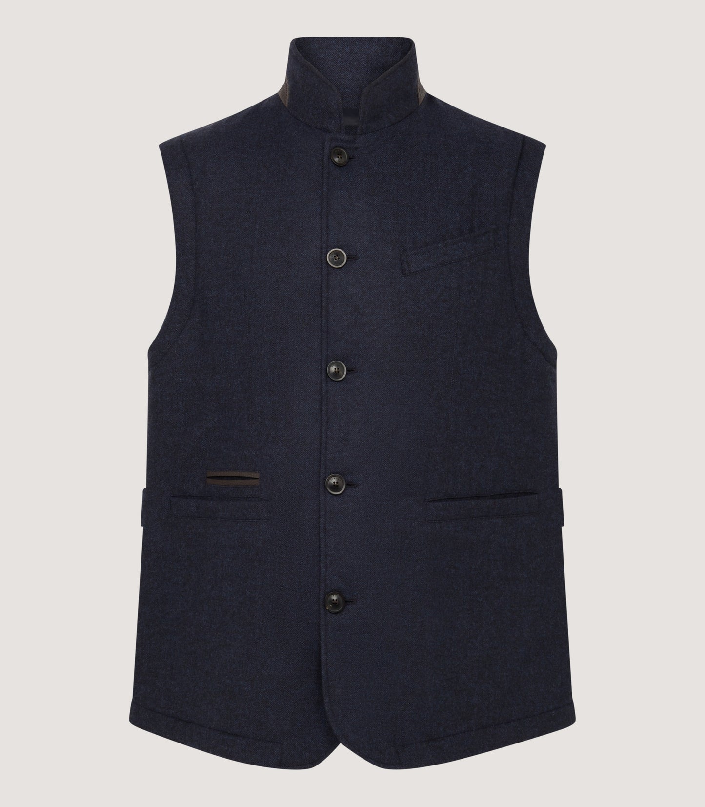 Men's Warwick Stand Collar Gilet in Midnight Navy