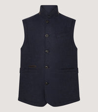 Men's Warwick Stand Collar Gilet in Midnight Navy