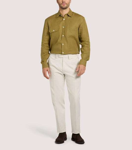 Men's Triple Pocket Shirt in Ochre