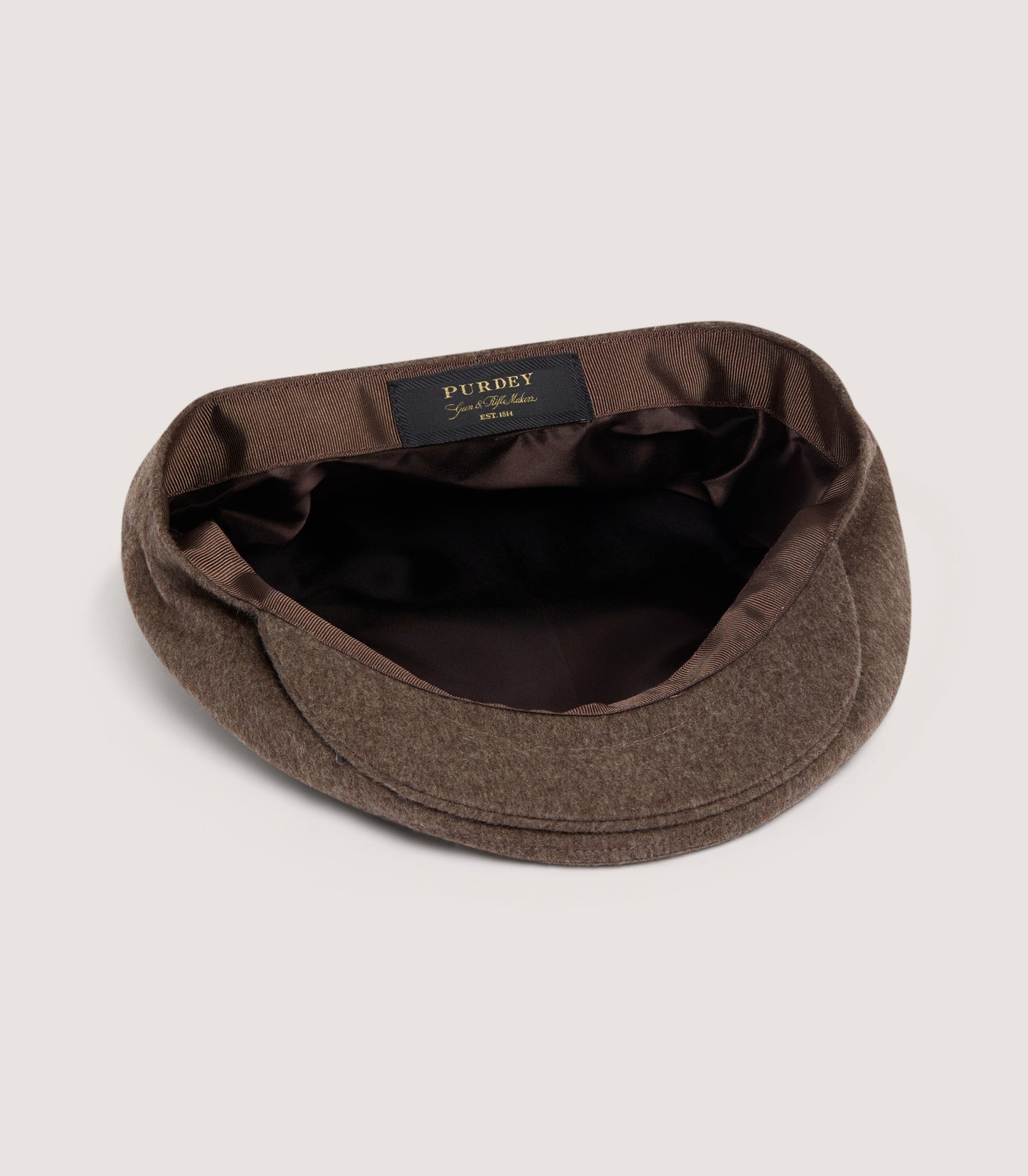 Unisex Litton Short Peak Loden Cap in Taupe