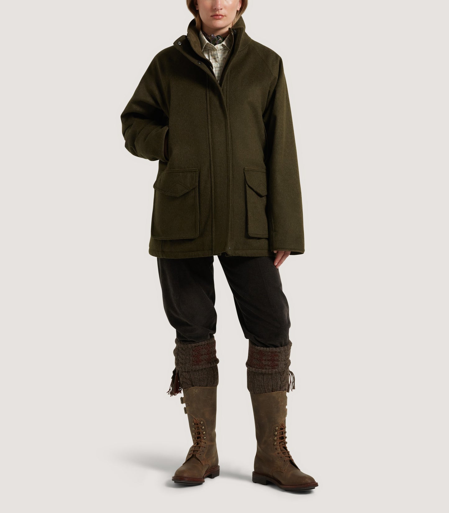 Women's Loden Raglan Field Coat in Loden