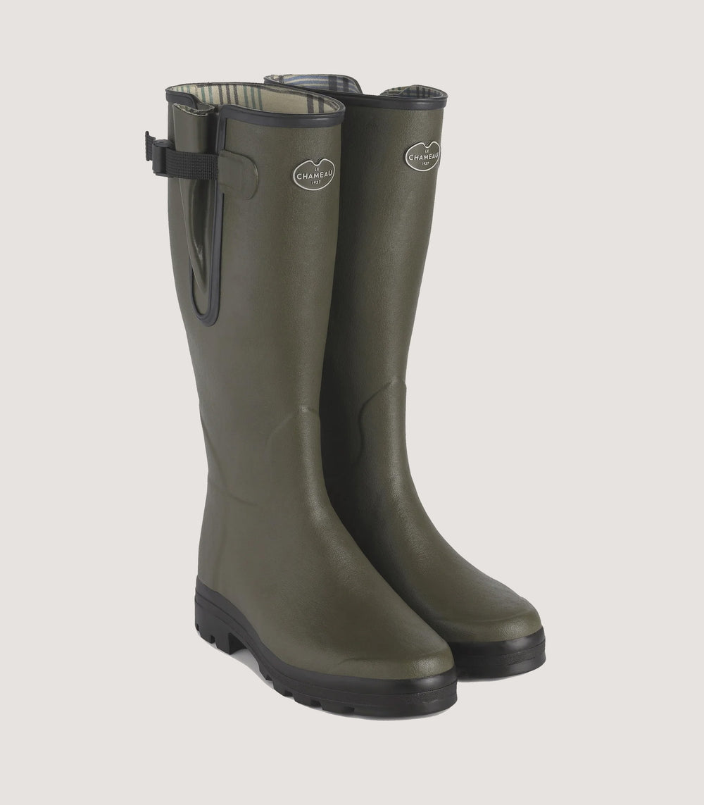 Women's Le Chameau Vierzon Jersey Boot In Forest Green