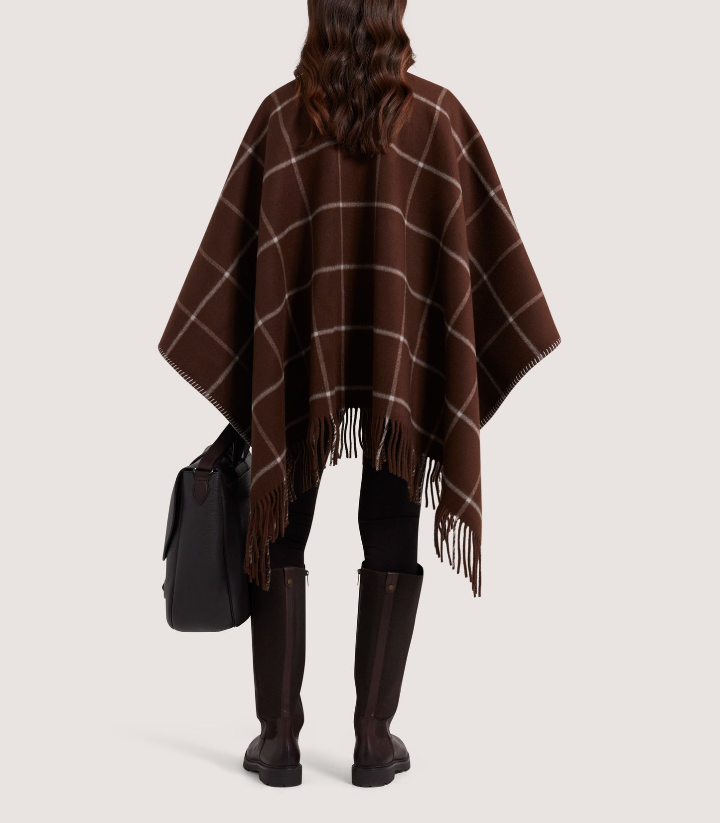 Women's Welbeck Poncho in Chocolate