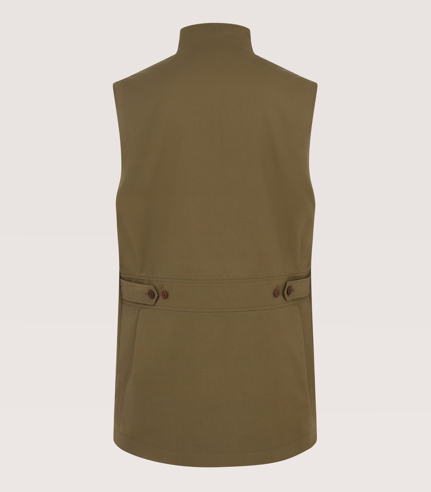 Men's High Collar Ventile Summer Sporting Vest in Olive