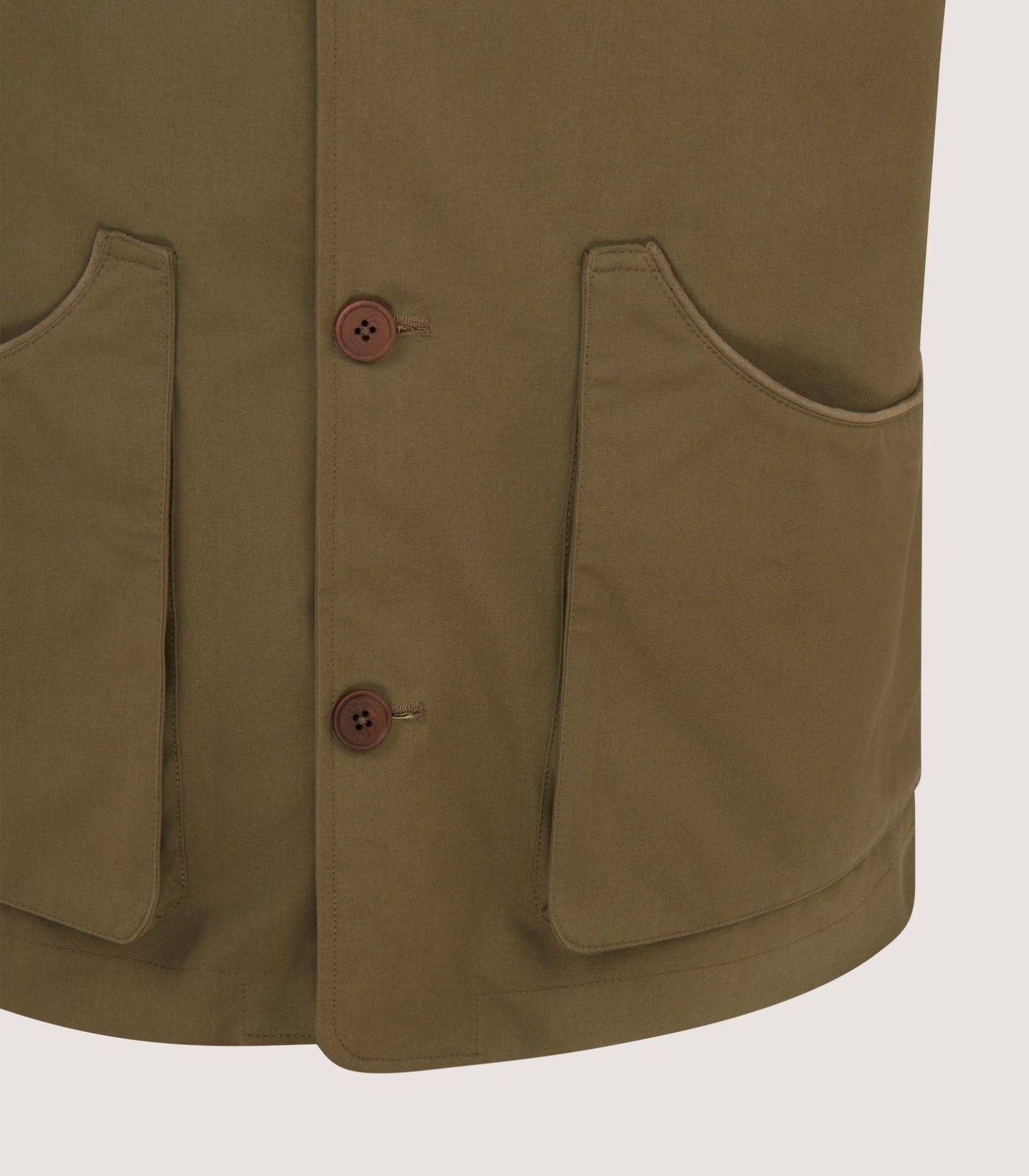 Men's High Collar Ventile Summer Sporting Vest in Olive