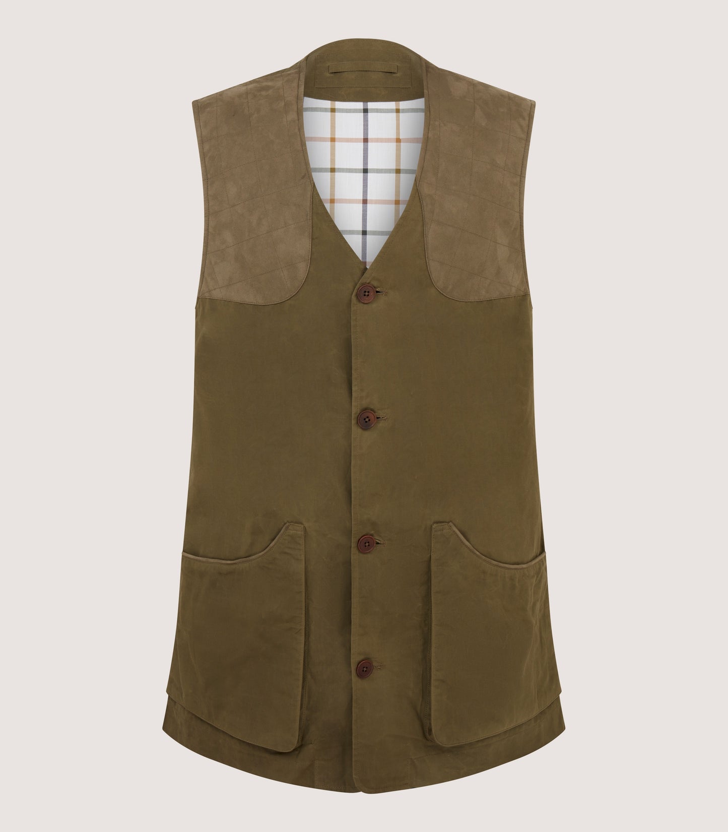 Men's Summer Dry Wax Sporting Vest in Olive