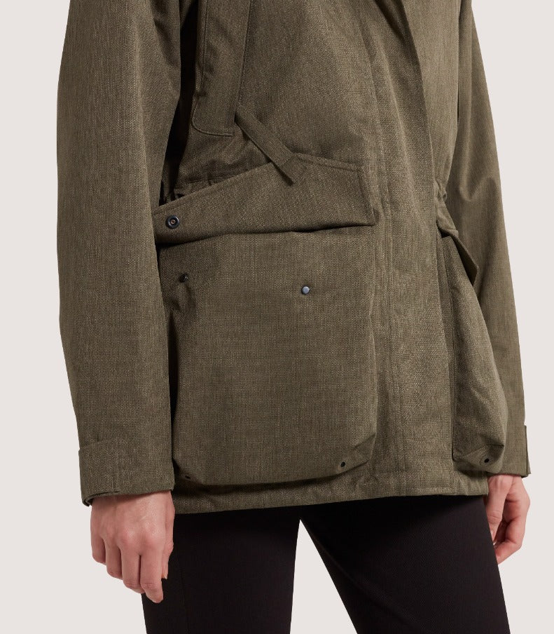 Women's Technical Lancashire Field Coat in Drab