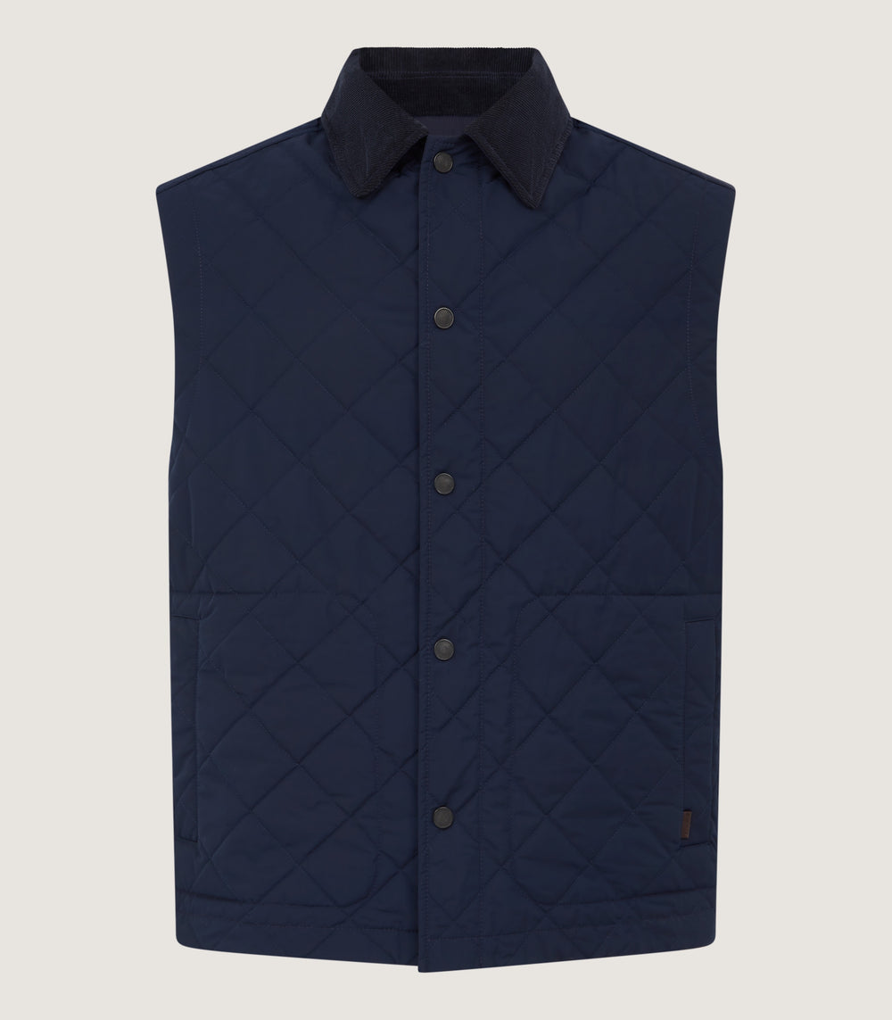 Men's Padded Purdey Gilet In Navy