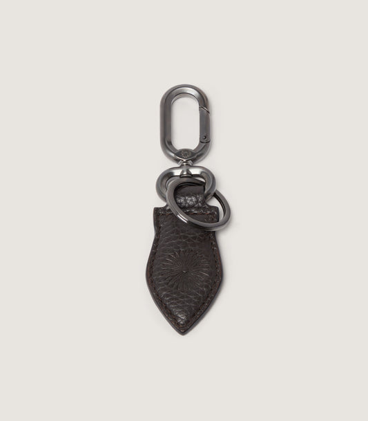 Featherburst Keyring In Dark Brown