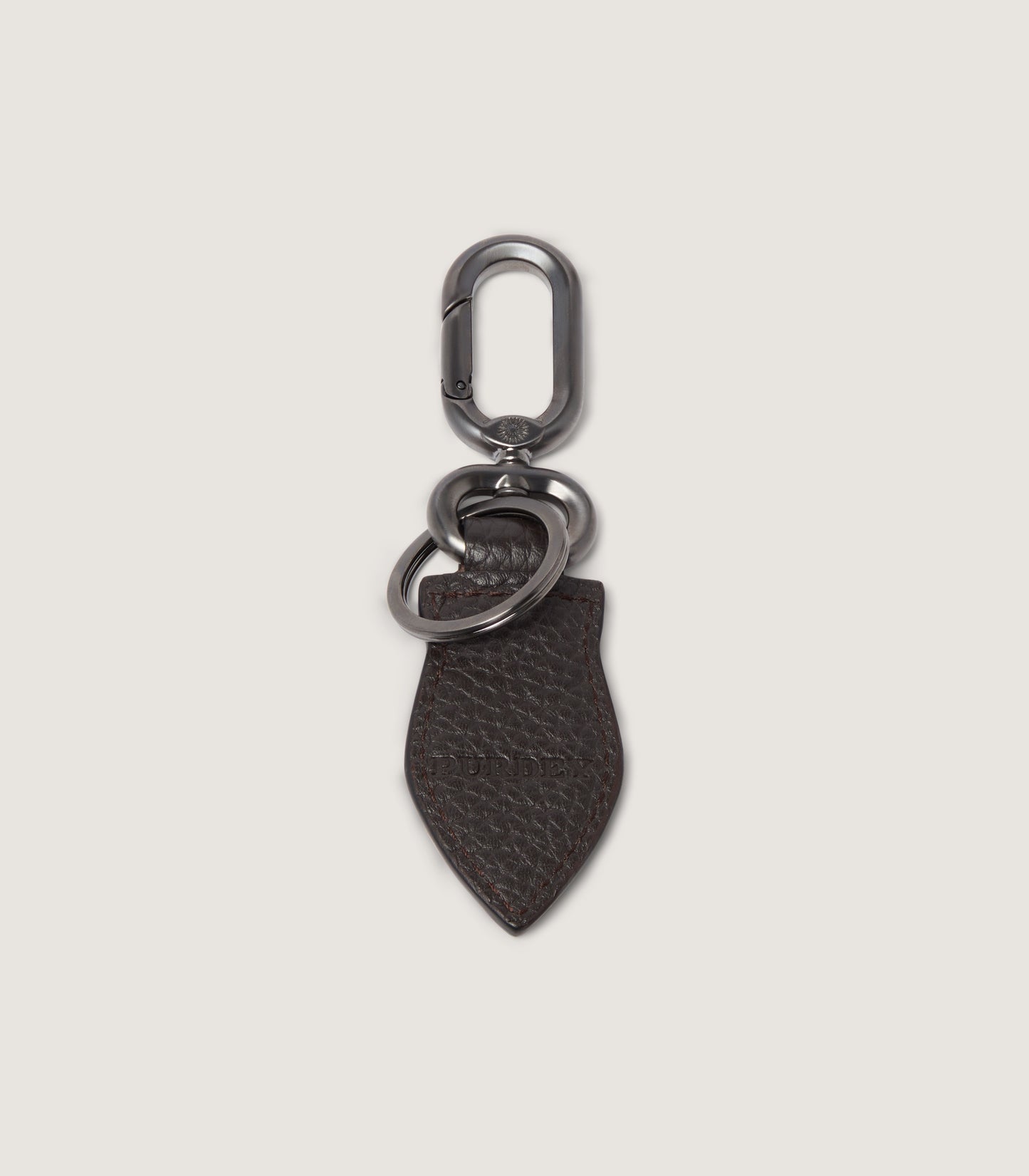 Featherburst Keyring In Dark Brown