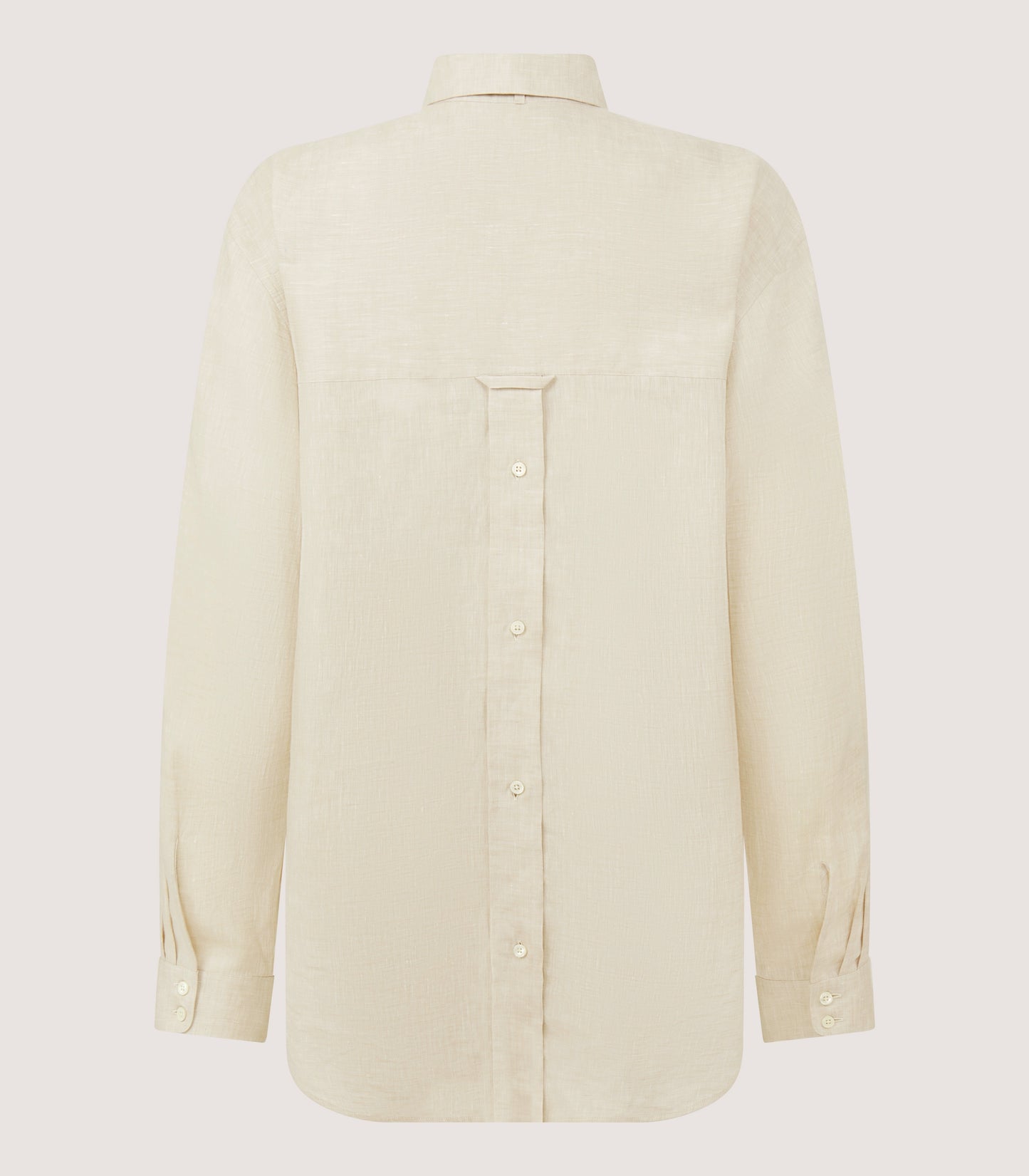 Women's Linen Relaxed Shirt in Pale Stone