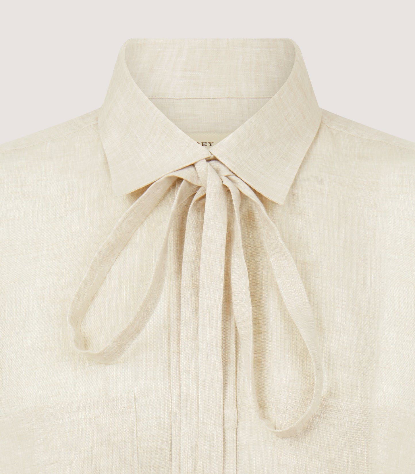 Women's Linen Relaxed Shirt in Pale Stone