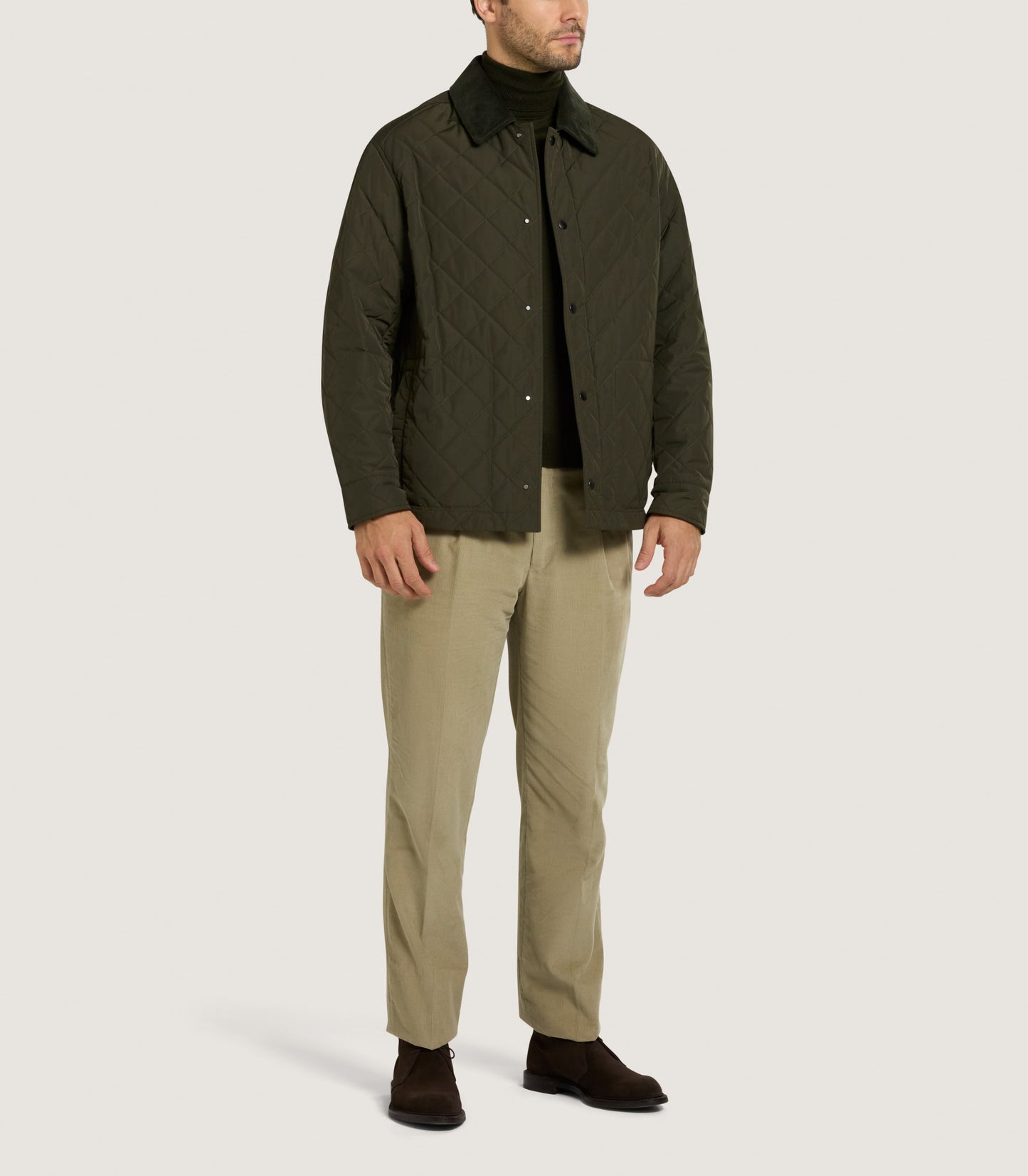 Men's Padded Purdey Jacket In Dark Olive