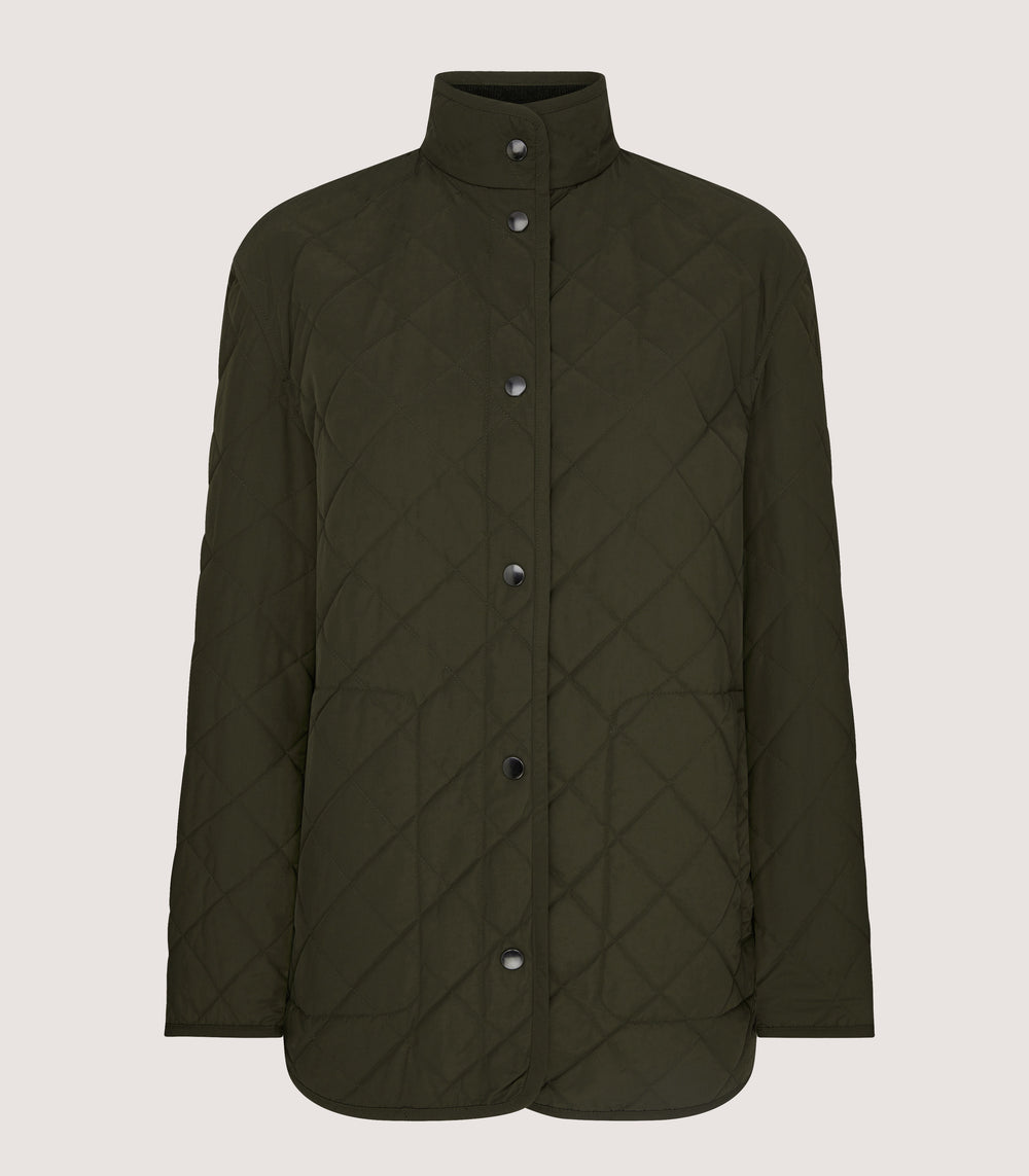 Women's Dark Olive Quilted Purdey Jacket