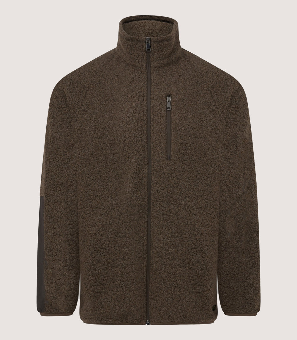 Men's Merino Lux Fleece Jacket In Walnut