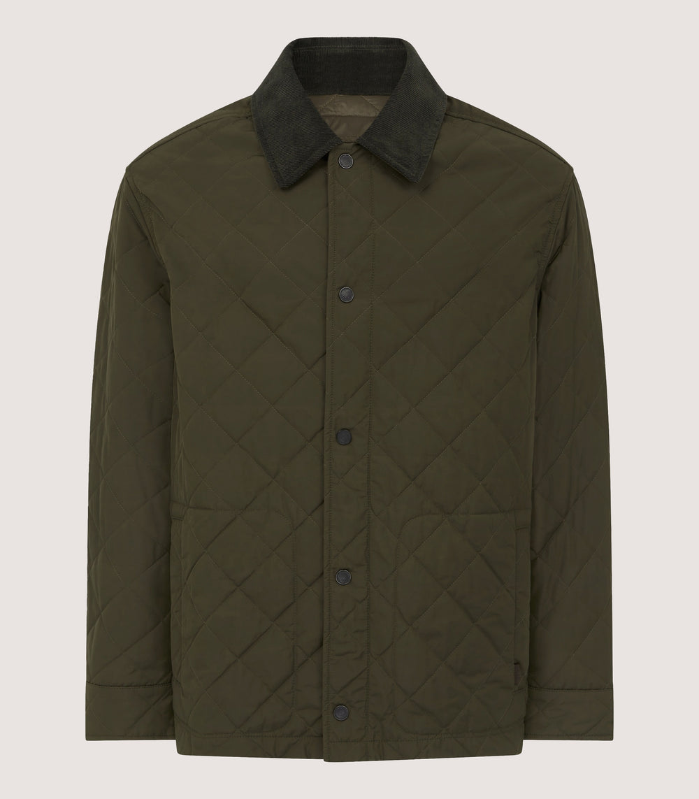 Men's Padded Purdey Jacket In Dark Olive