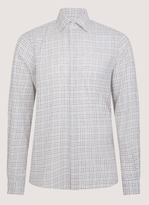 Men's Summer Sporting Half Tattersall Double Cuff Shirt