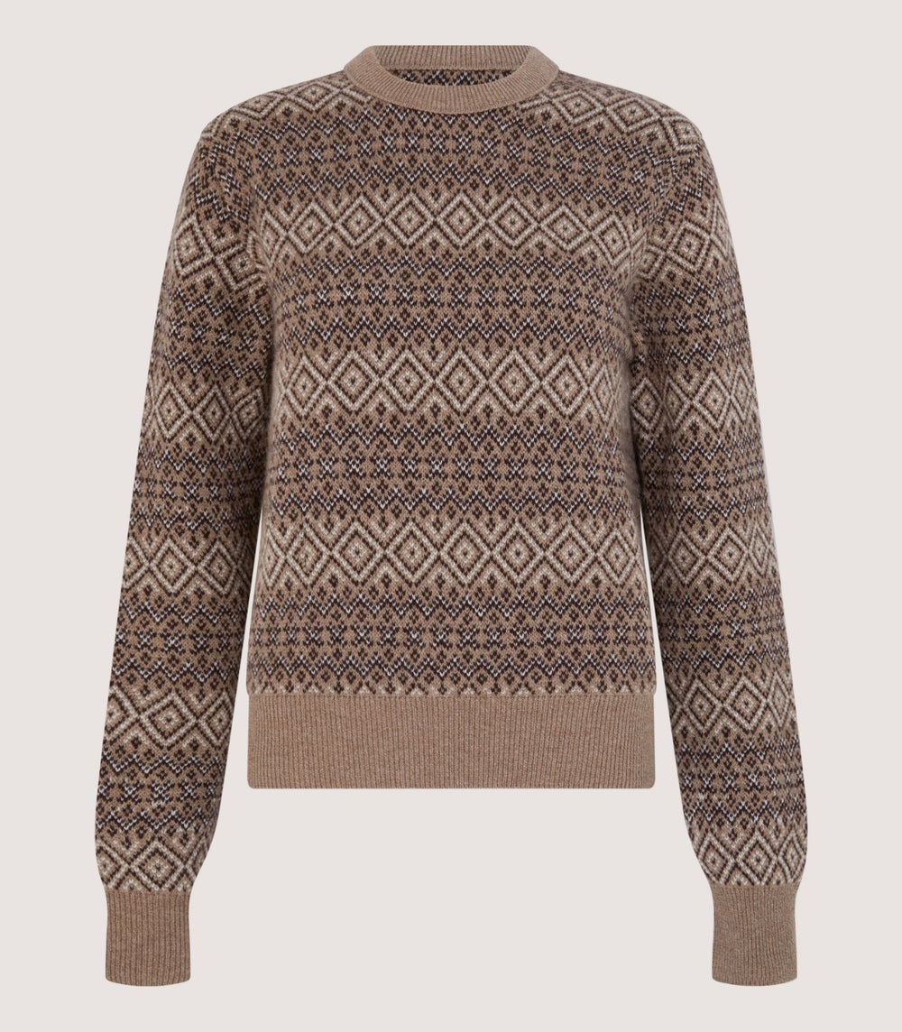 Women's Kirkstone Cashmere Fairisle Jumper in Antler