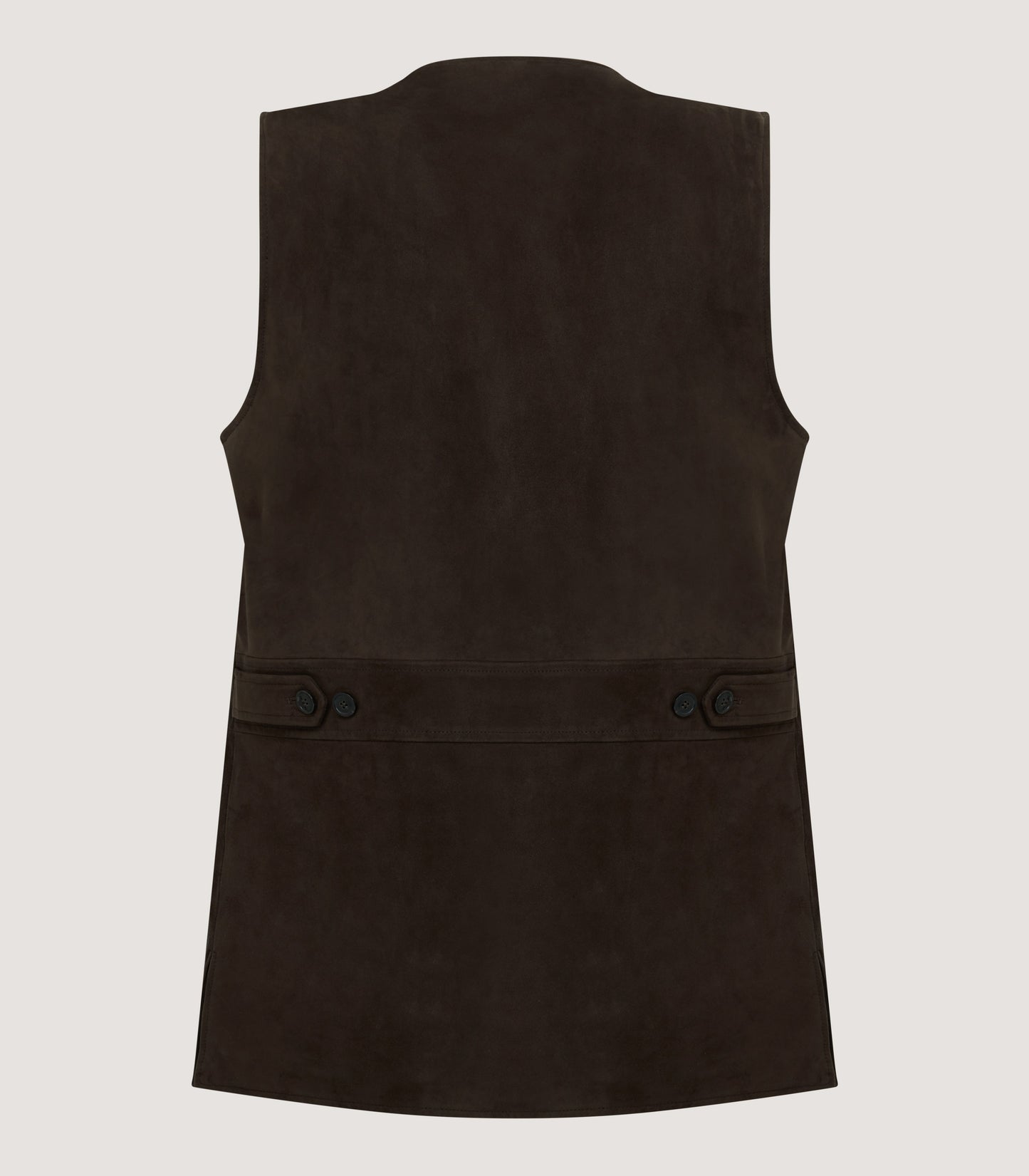 Men's Suede Sporting Vest in Walnut