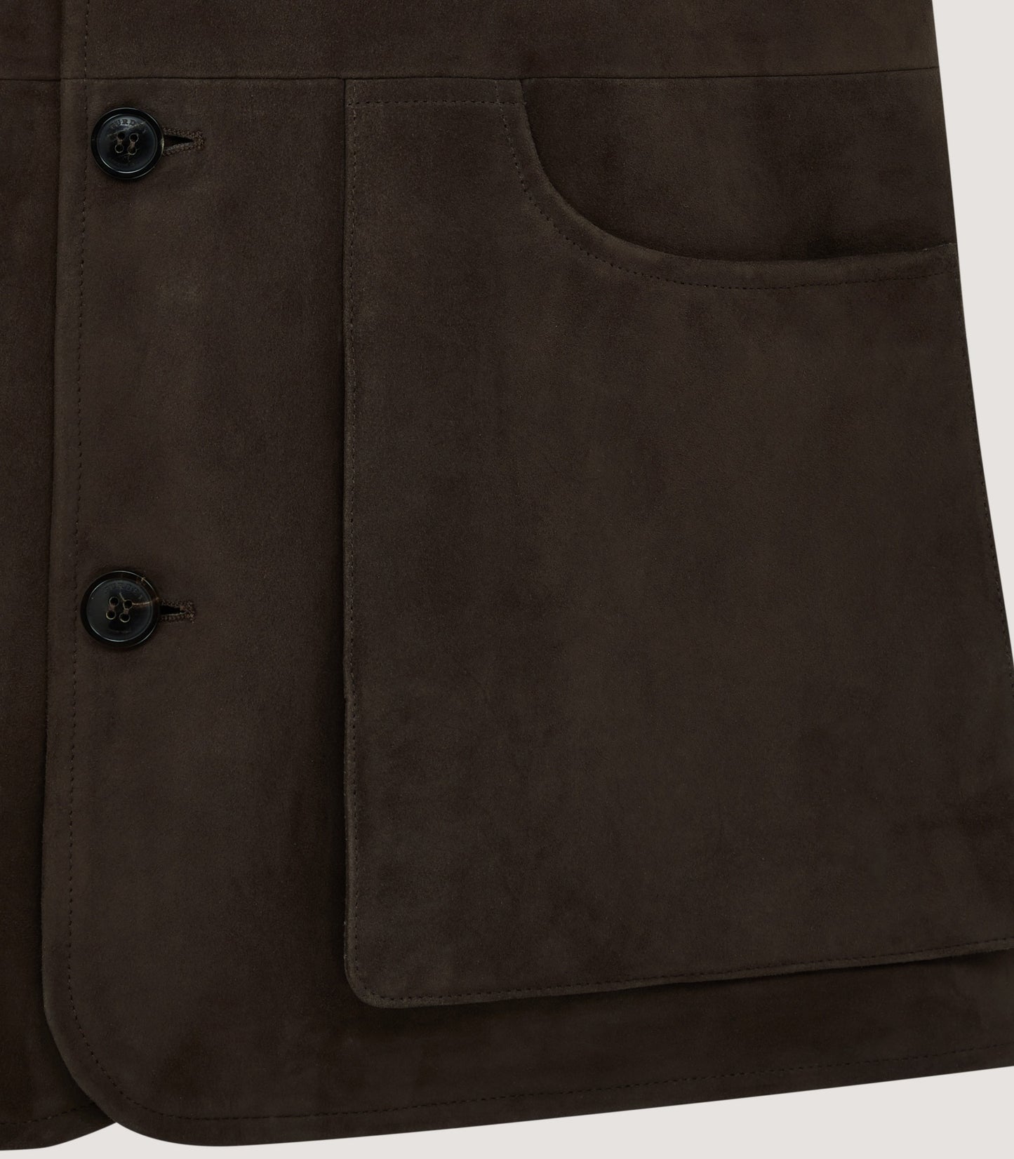 Men's Suede Sporting Vest in Walnut