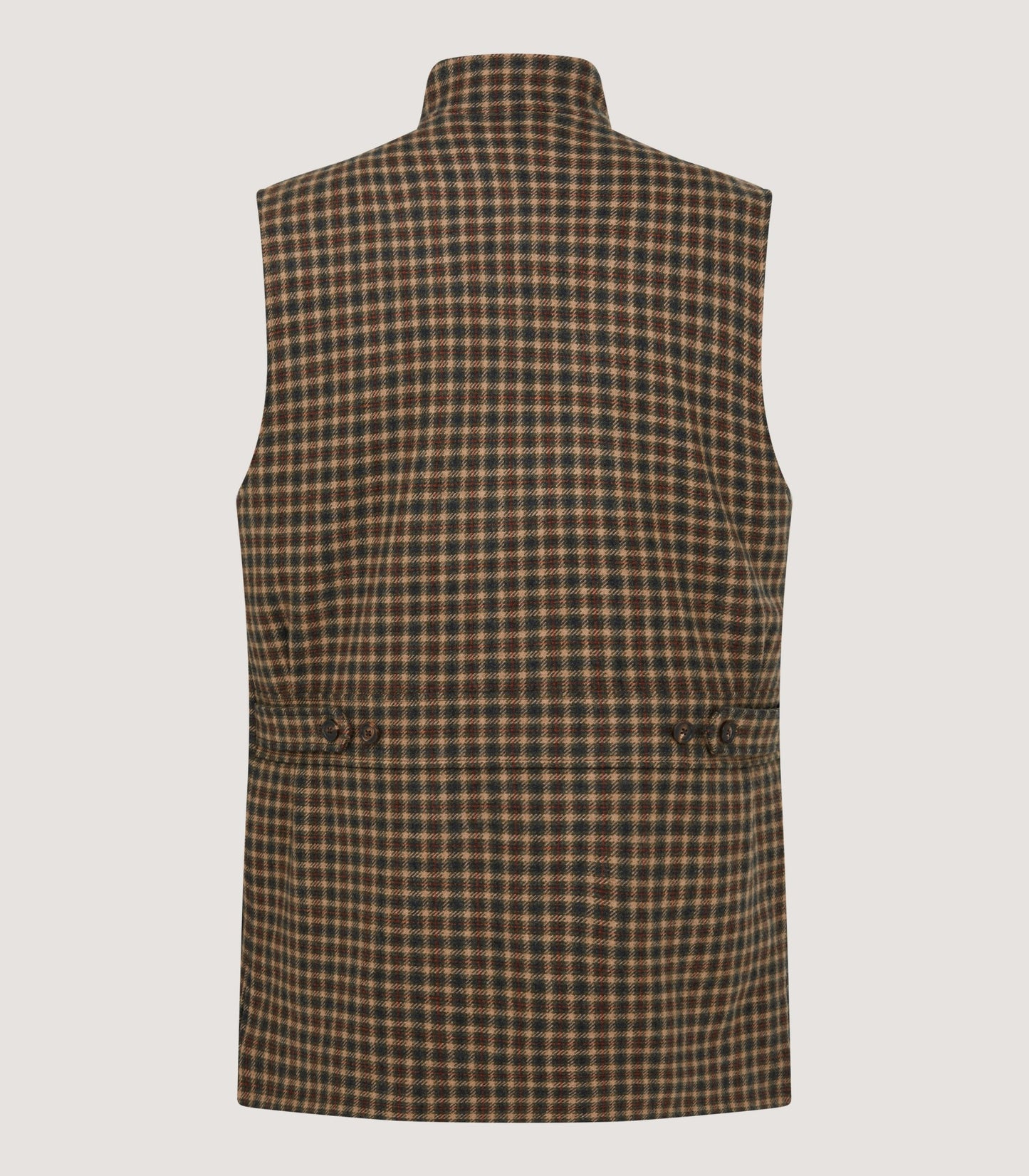 Men's Cashmere Tweed High Collar Sporting Vest in Langshaw