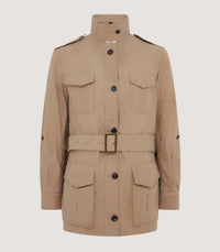 Women's Dry Wax Safari Jacket In Taupe