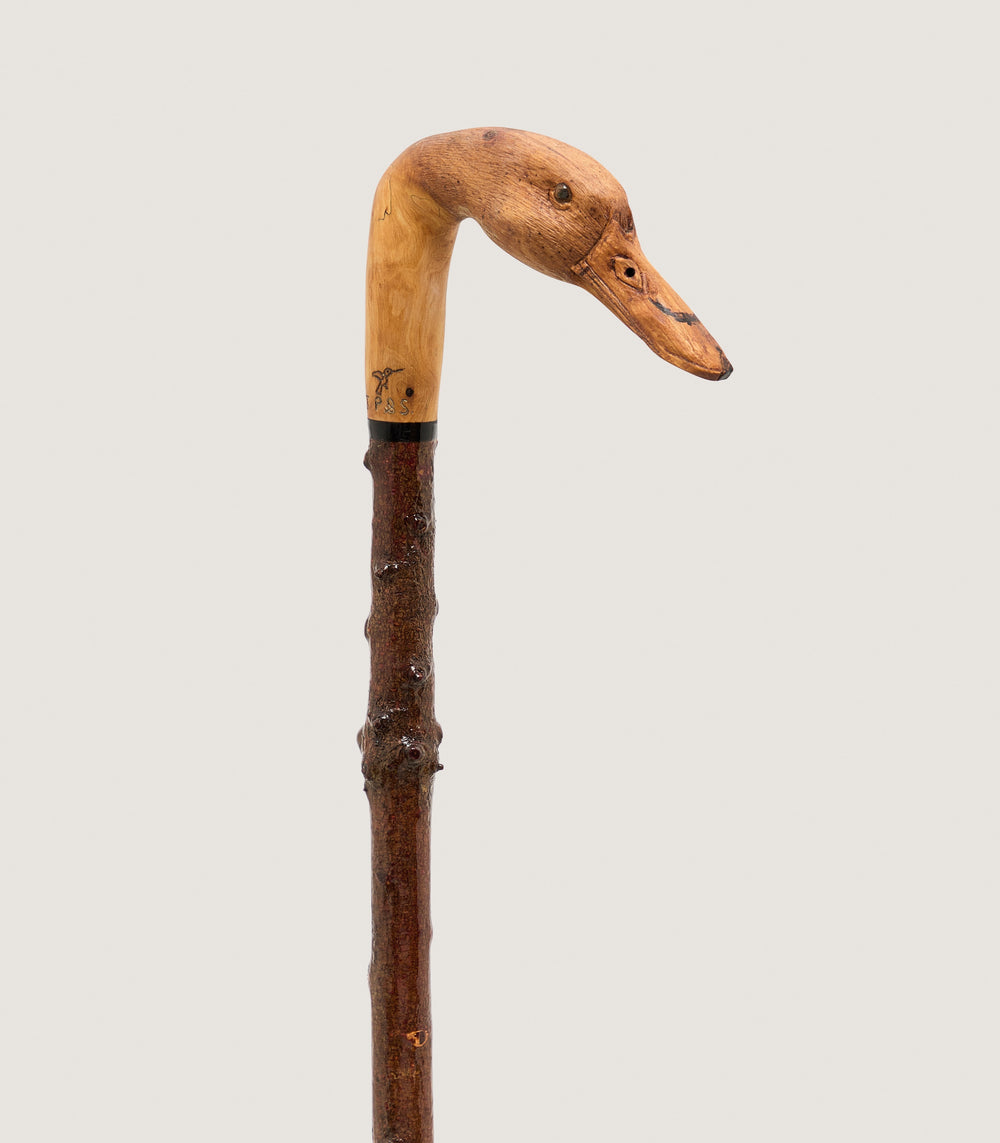 Hand Carved Mallard Duck Head Country Walking Stick