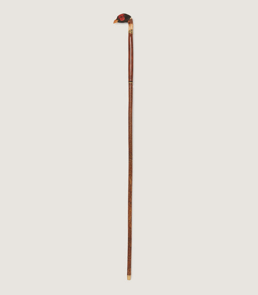 Hand Carved Pheasant Detachable Head Walking Stick
