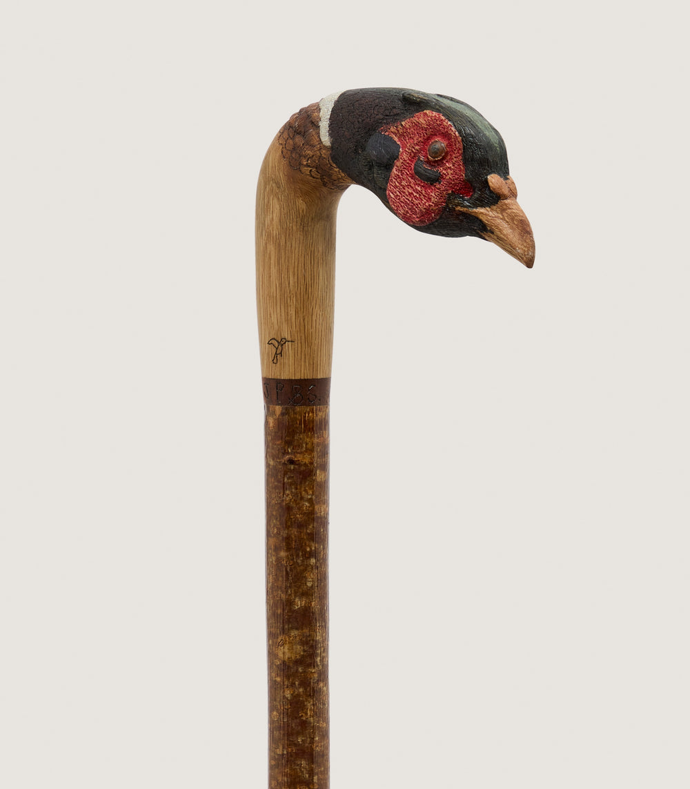 Hand Carved Pheasant Walking Stick