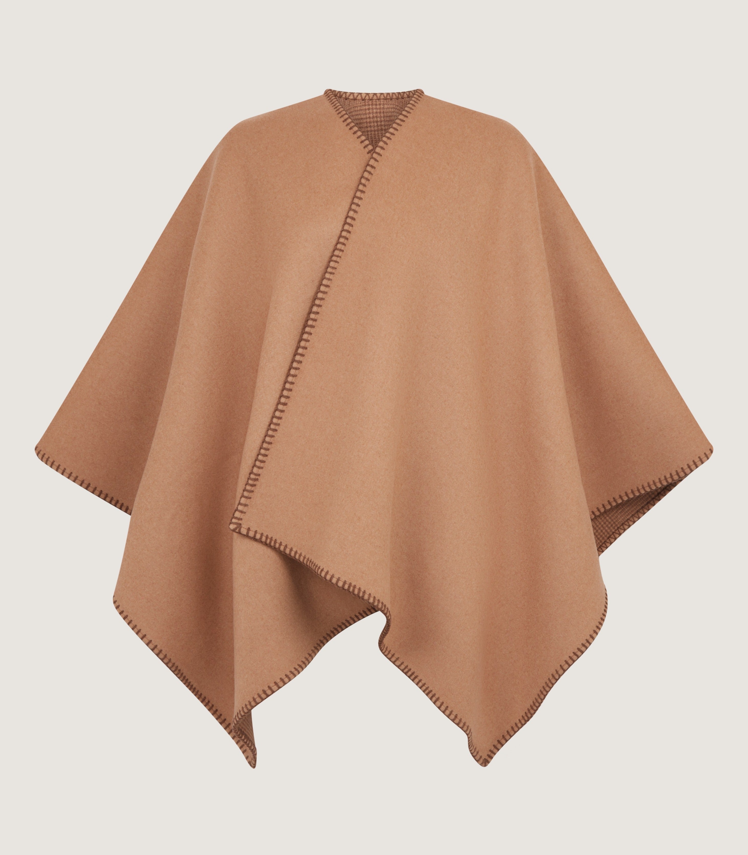 The Somerset Wool Blend Camel Poncho