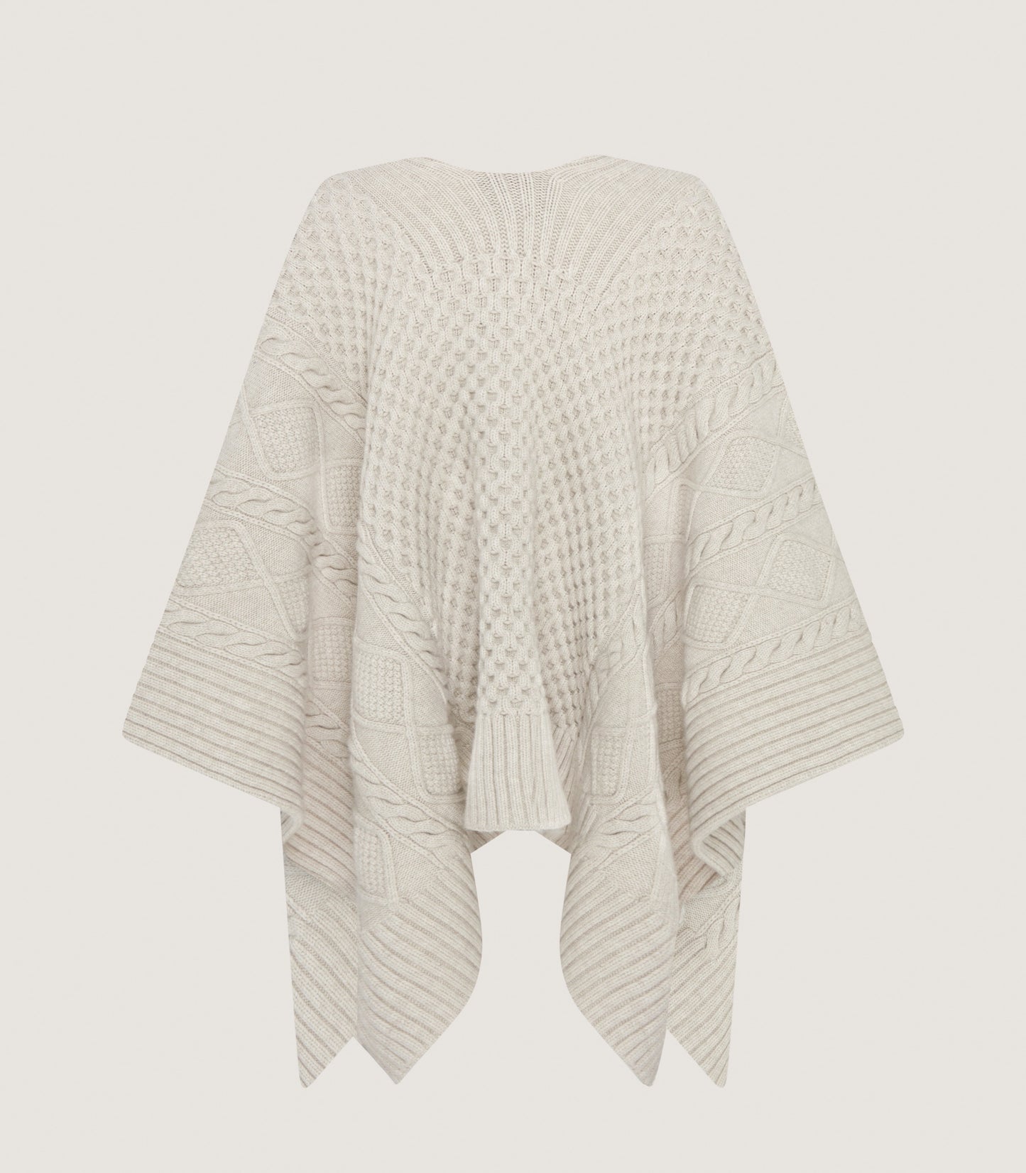 Women's Lammermuir Knitted Aran Cape in Ivory