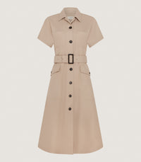 Women's Four Pocket Cotton Dress in Jute