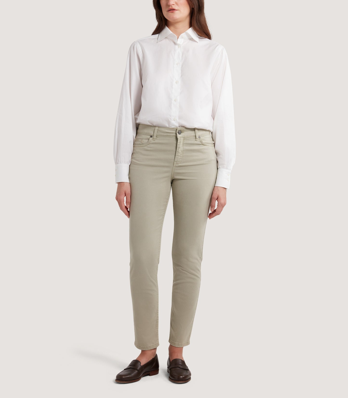 Women's Five Pocket Trouser in Stone