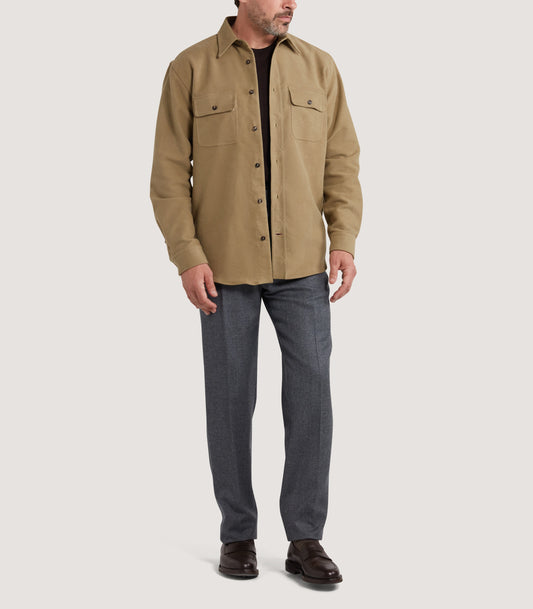 Men's Moleskin Double Pocket Shirt in Sage