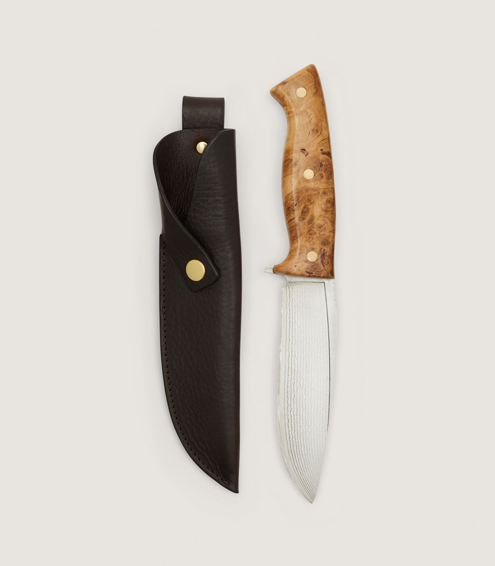 Flagstaff Hunter Knife - 5 inch In Burr Oak