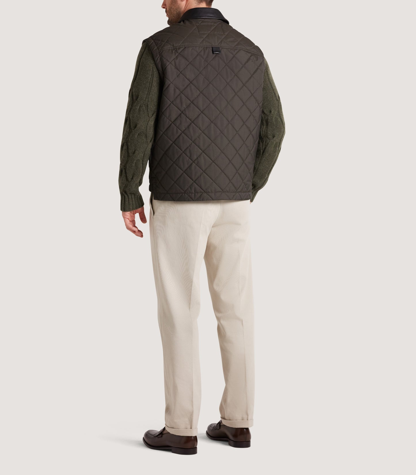 Men's Padded Barn Gilet in French Clay