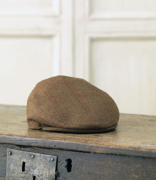 Litton Short Peak Tweed Cap In Audley