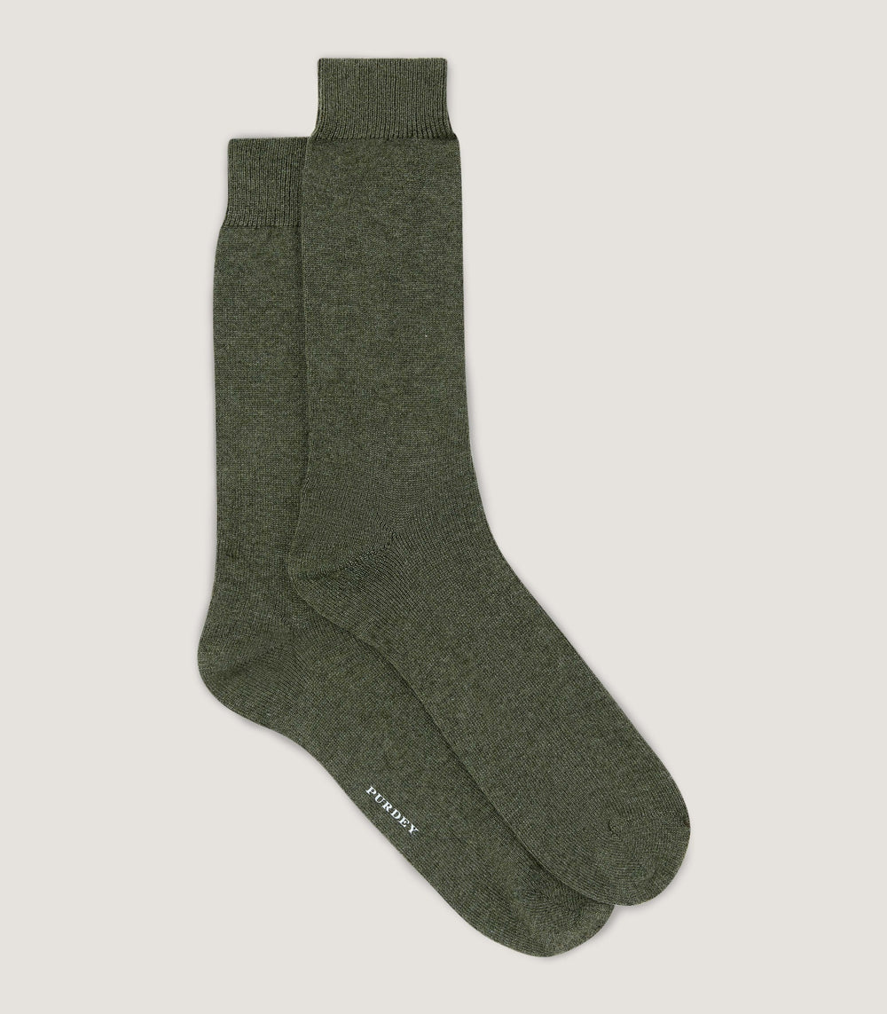 Cashmere Blend Socks in Loden