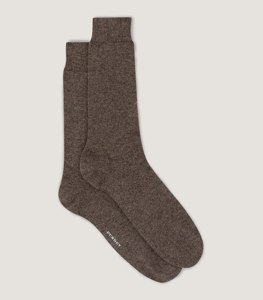 Cashmere Blend Socks in Taupe