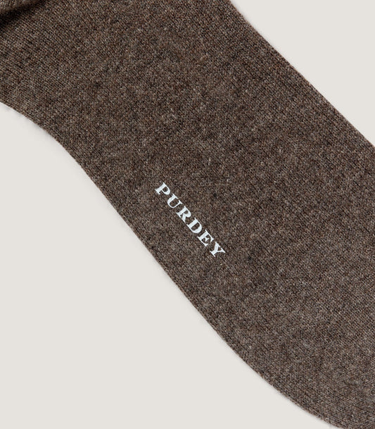 Cashmere Blend Socks in Taupe