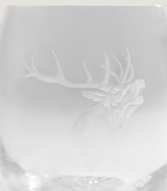 Copper Wheel Engraved Macnab Challenge Red Stag Crystal Tumbler