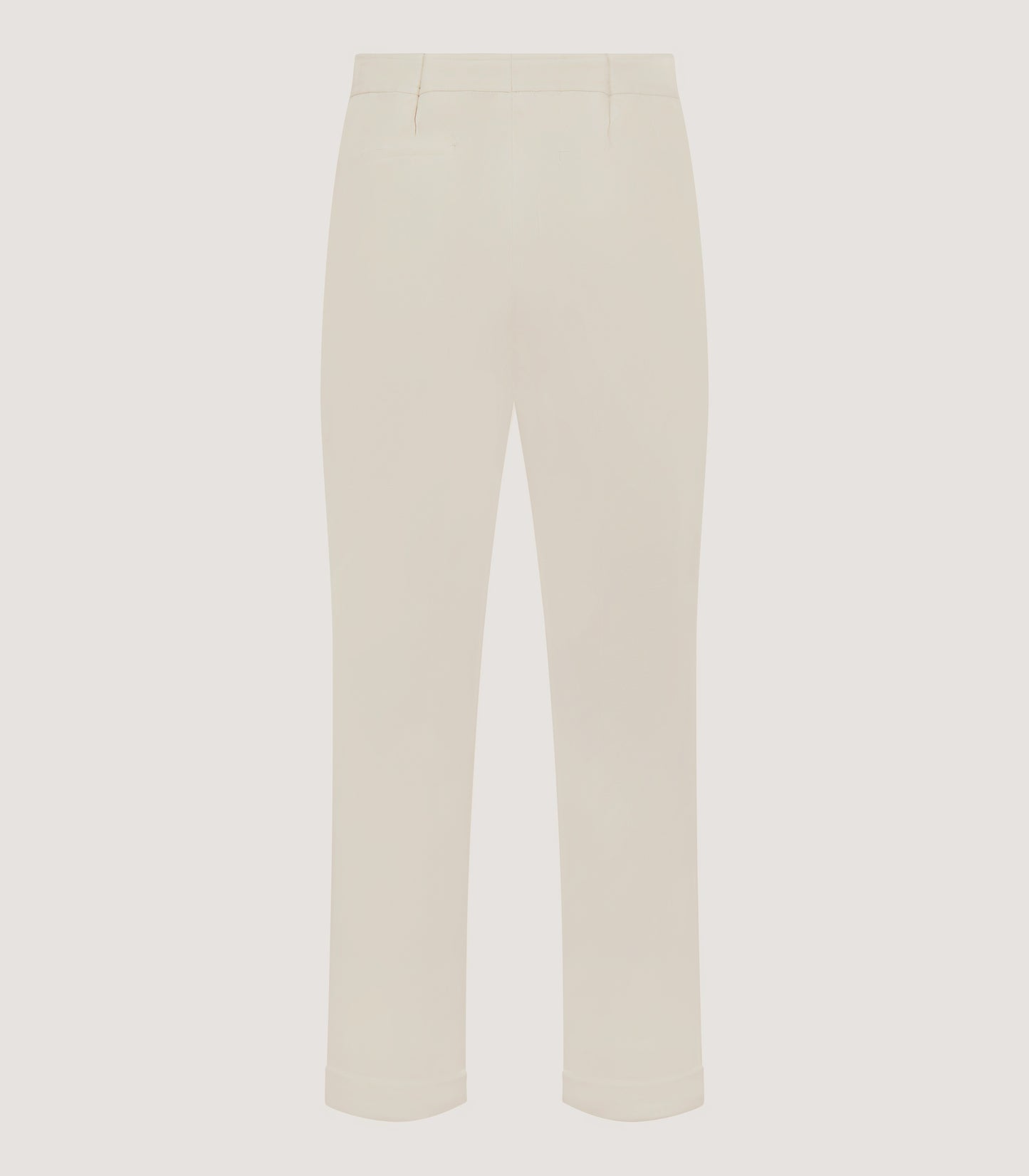 Men's Brushed Cotton Twill Flat Front Trousers In Stone