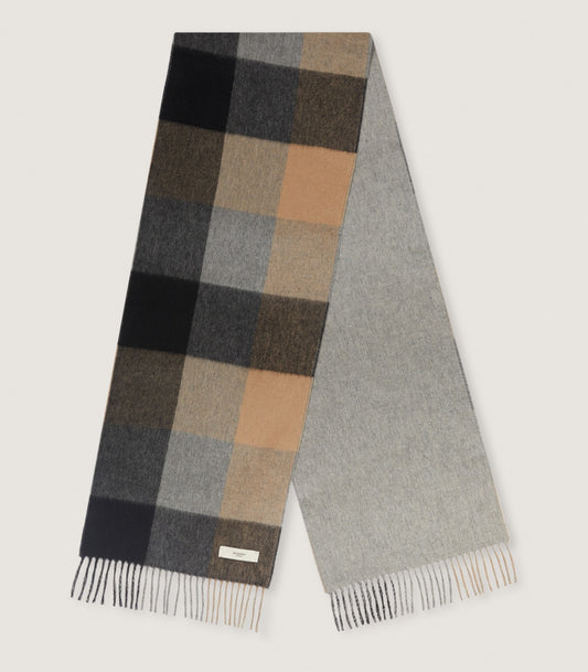 Double Face Plain Check Scarf