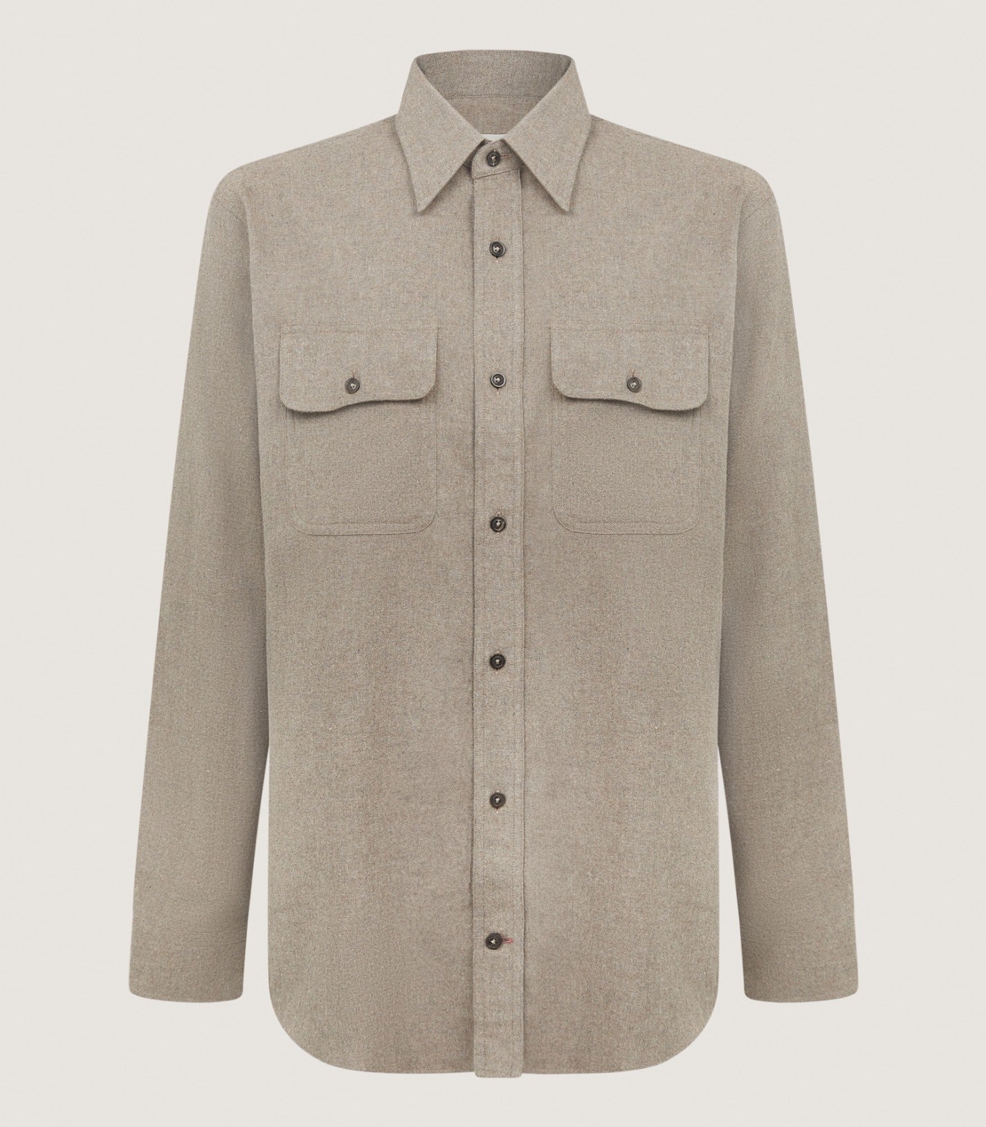 Men's Wide Herringbone Double Pocket Shirt