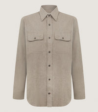 Men's Wide Herringbone Double Pocket Shirt