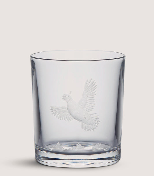 Crystal Tumbler - Gambel Quail