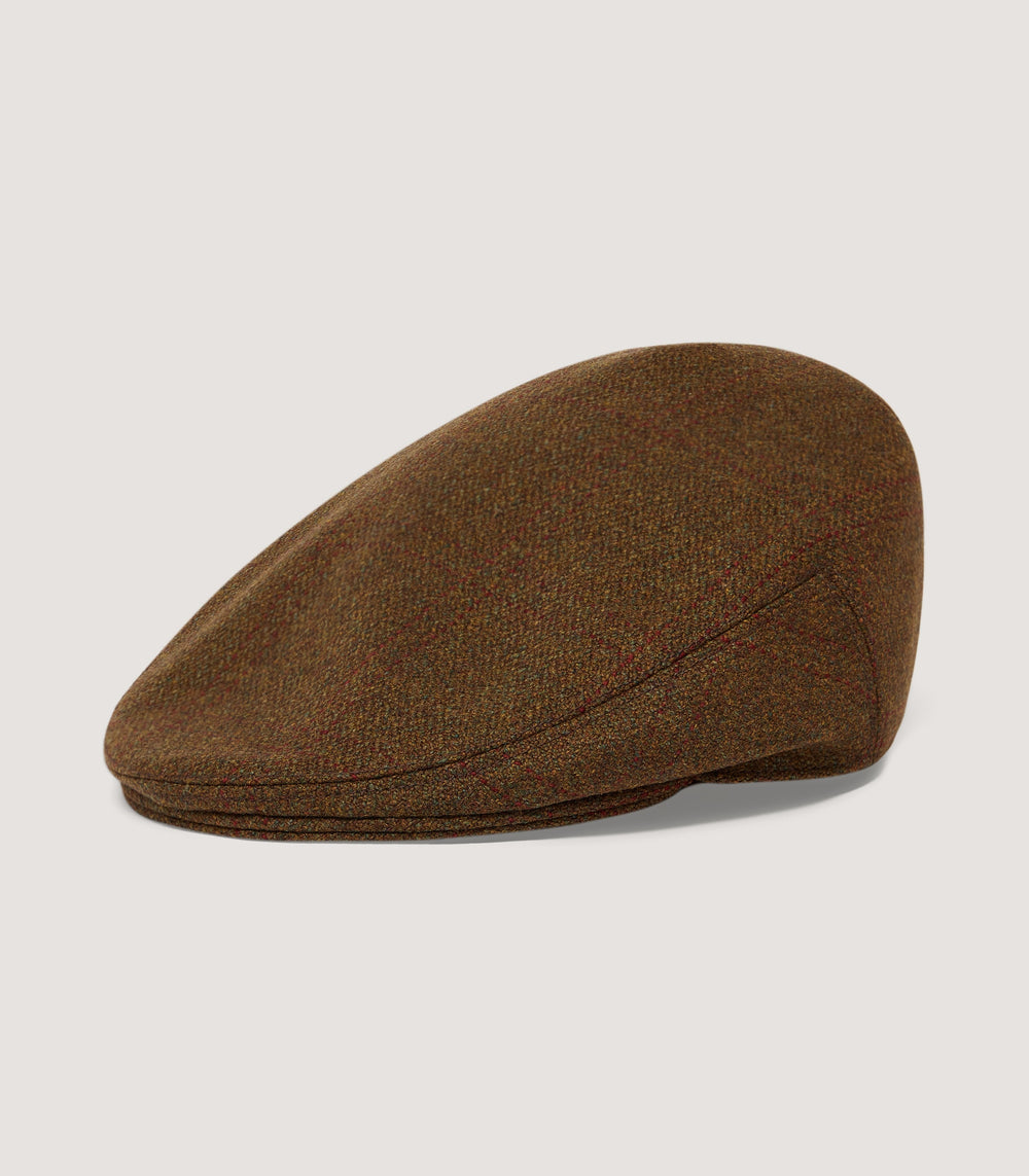 Litton Short Peak Tweed Cap In Audley