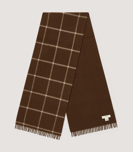 Cashmere Mix Scarf In Chocolate